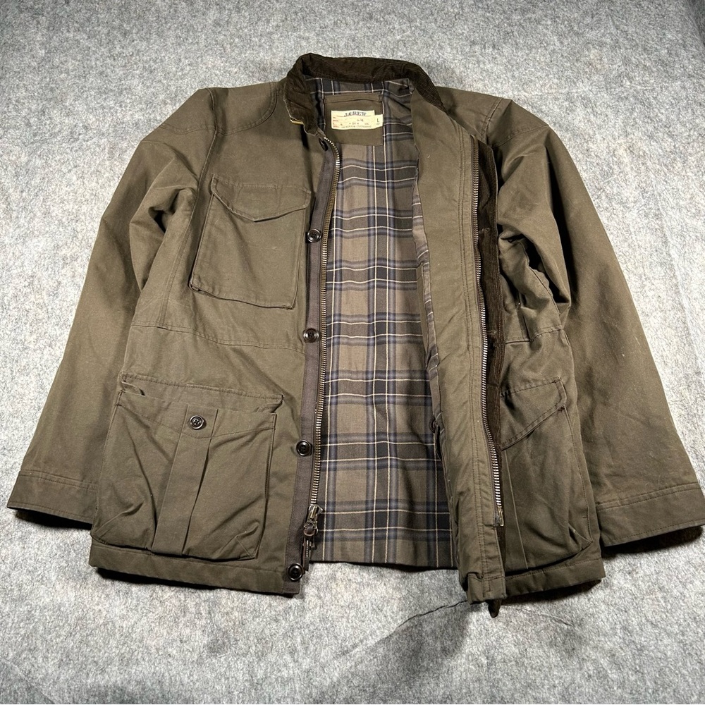 J. Crew Olive Green Waxed Jacket - Picture 10 of 13